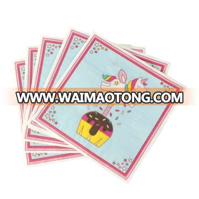 33cm x 33cm Cartoon Printed Restaurant Custom  Paper Napkin