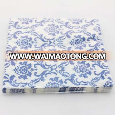 Top Selling Flower Pattern Customized Size Printed Paper Napkin, For Party Decorations Birthday Set